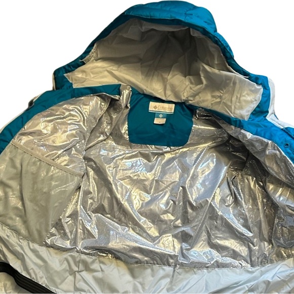 Columbia women’s Ski jacket coat medium teal grey hooded - Picture 4 of 7